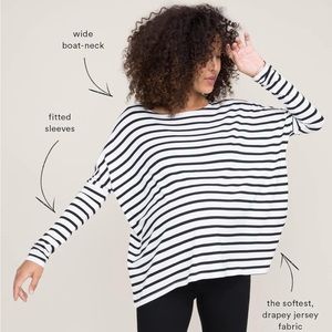 Hatch Collection Flowy Striped Maternity Shirt Size L